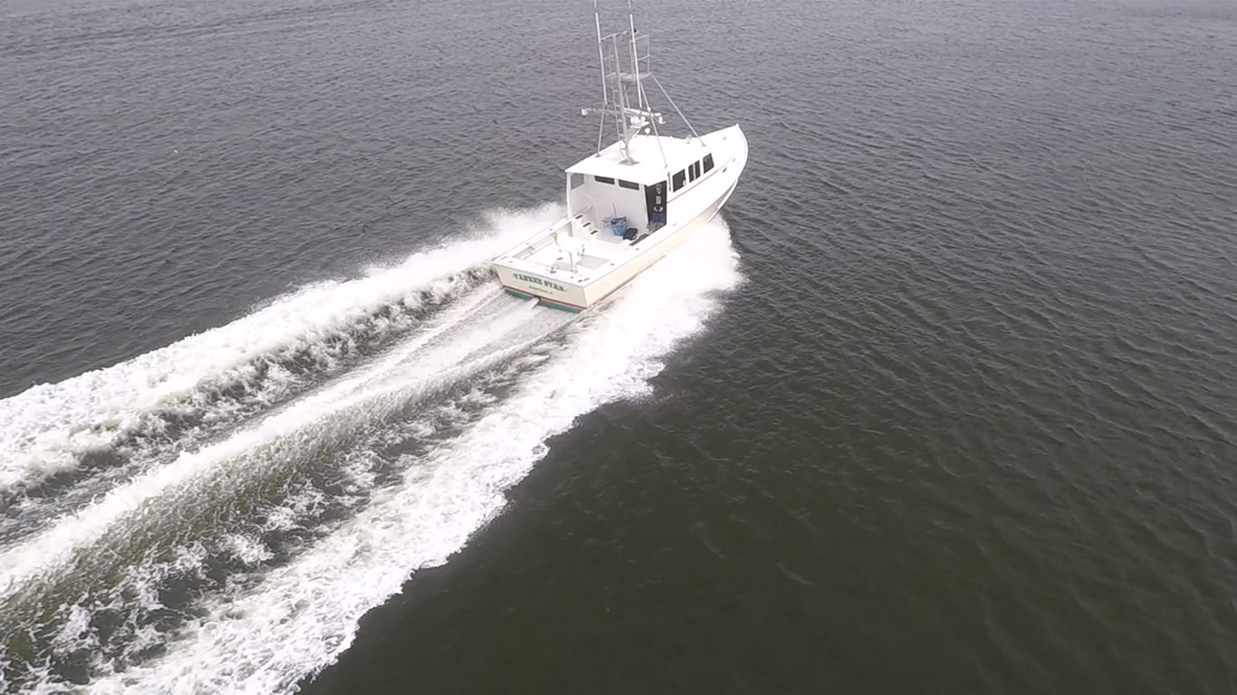 Charter Boat Yankee Star Cruising on the Alabama Coast Repowered With a John Deere Marine Engine